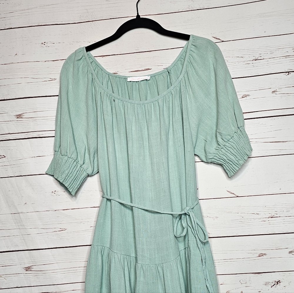 Ces Femme Mint Green Tiered Mini Dress - Picture 5 of 13